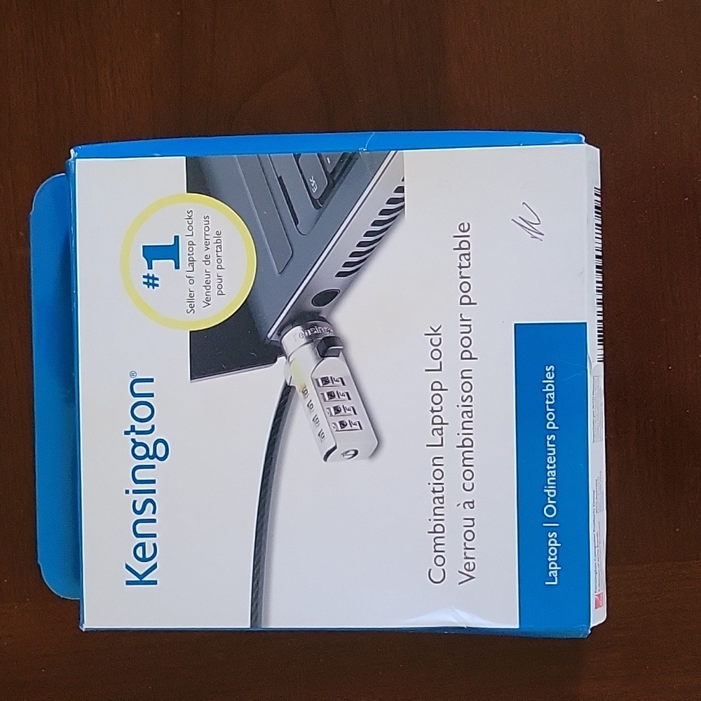 Kensington combination laptop lock